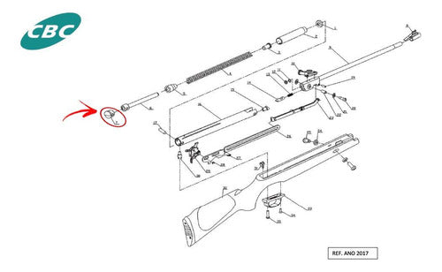 Tampa Do Cilindro Carabina/espingarda Cbc B19 B19-14 B19-s 2