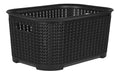 Plásticos Cerri Plastic Rattan Organizer Baskets Set of 6 Gray 36x25x17 2