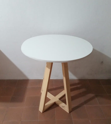 Nordica SL Round Kitchen Dining Table Melamine Wood 100cm 1