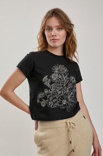 Printed Flower T-Shirt by Rimmel 0
