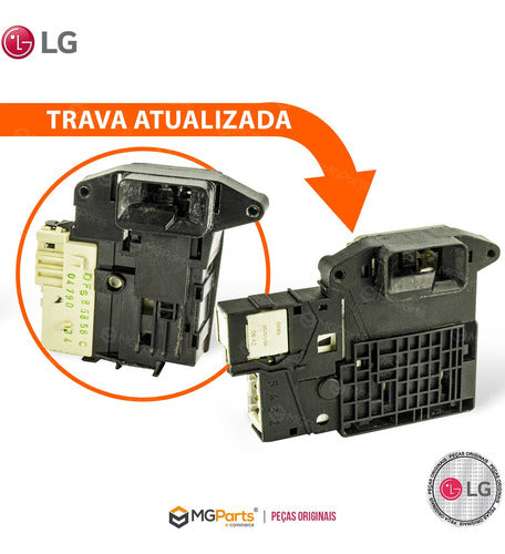 Trava Porta Lavadora Lava Seca LG Cv5011wg4 - 220v 3