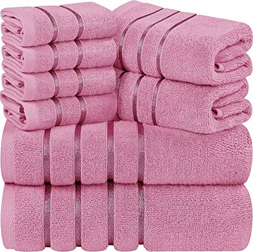 Utopia Towels Utopia Towels Juego De Toallas Rosa De 8 Piezas - Toallas De 0