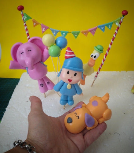 Handmade Pocoyo Cake Topper with 3 Friends and Banner 2