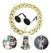 Legendog Cat Glasses, 2 Pcs, Sunglasses for Cats with Gold Chain 0