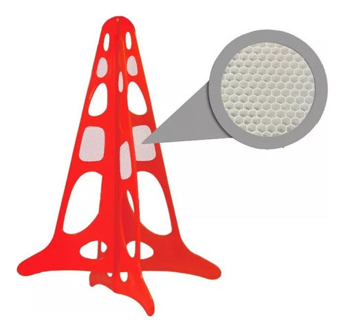 Detachable Reflective Traffic Cone 50cm PVC x1 0