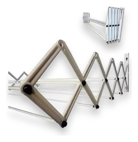 Trekking y Más Wall-Mounted Foldable Extendable Clothes Rack - 7 Rods 60 cm 1