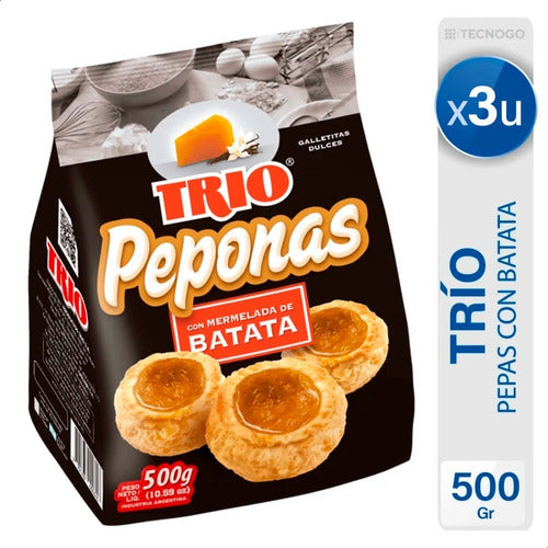 Trio Pepas Cookies Sweet Potato Jam Peponas - Pack of 3 0