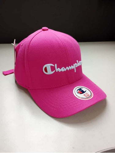 Champion Fuchsia Curved Brim Adjustable Cap 1