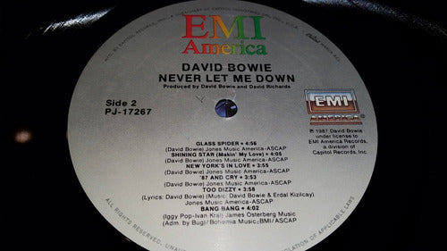 David Bowie Never Let Me Down Lp Vinilo Con Insert Usa 1987 2