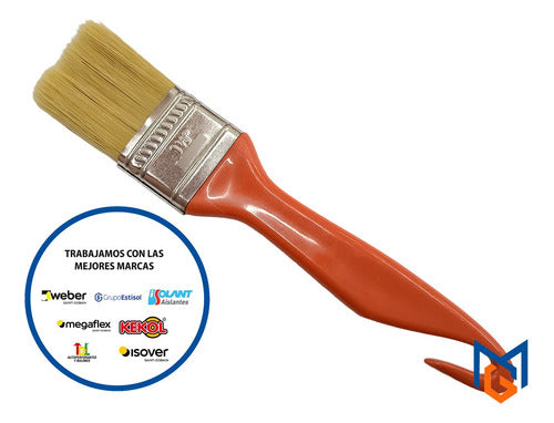 Professional Tiger 1 1/2 inch Synthetic Bristle Wood Paint Brush 6