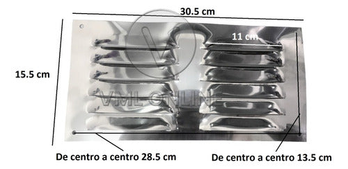 VML Reja Rejilla Ventilacion 15x30 Cm Acero Para Atornillar 1