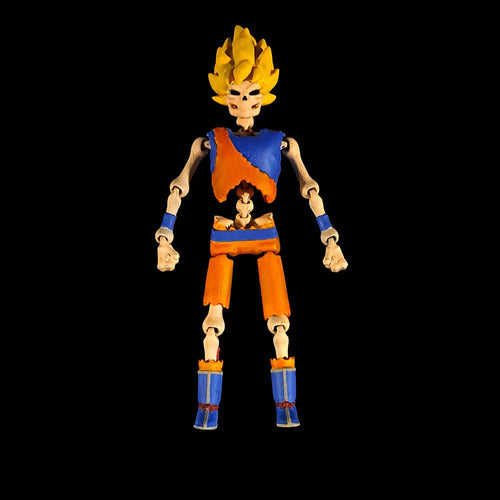 Articulated Skeletons (Vegeta, Luffy, and Goku) STL Files for 3D Printing 1