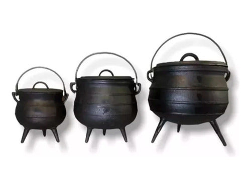Cast Iron Three-Legged Cauldron Pot with Lid 10L - Cast Iron Fire Pit 1