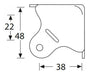 Corner Braces X 8 - Adam Hall Flat Metal 3 Point 2