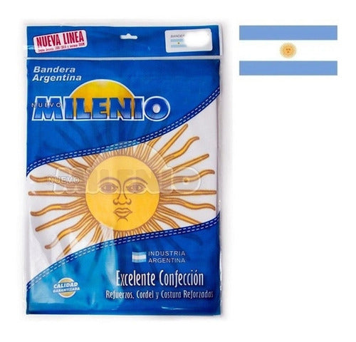 Milenio Argentina Flag 135 X 216 Cm With Sun Poliamida 1