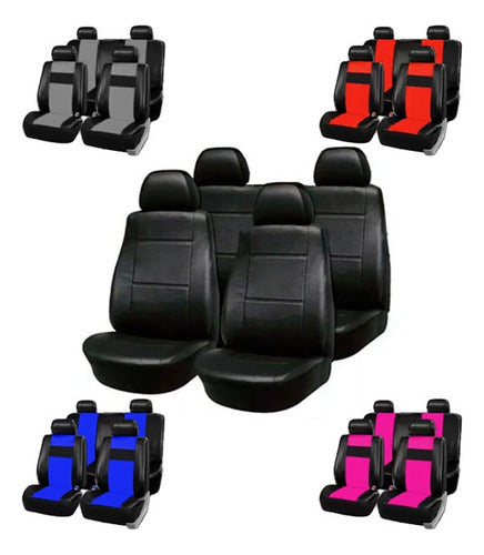 Universal Adjustable Faux Leather Seat Covers Chevrolet Agile Corsa Astra Classic 4