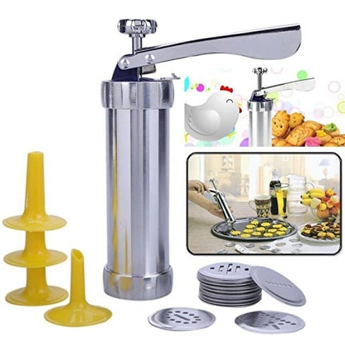Stainless Steel Cookie Machine 4 Nozzles 10 Molds 1