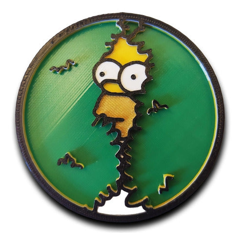 PlasticMonkey.3D Decorative Magnet - Homer in the Bushes 0