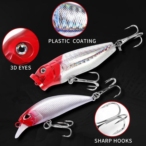 LASER·FISH Fishing Lures Baits Hooks Fly Fishing Kit 93 Pieces 2