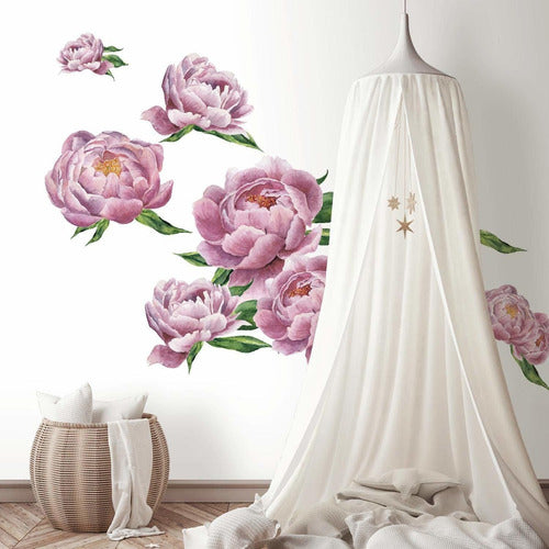 RoomMates Vinilo Decorativo Pared Flores Peonias Gigantes 0