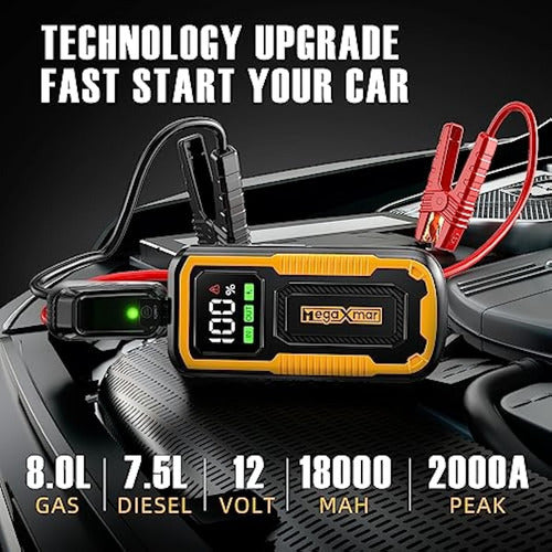 MegaXmar Portable Car Jump Starter 2000A 1