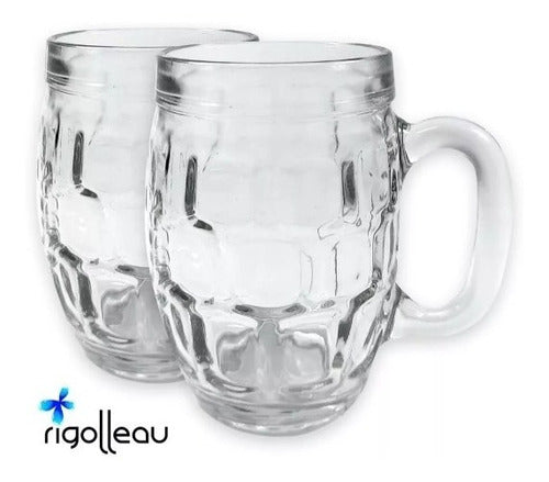 Rigolleau Set X12 Chopp Jarro Escudo Cervecero 380ml Vidrio 1