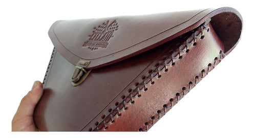 Handmade Leather Saddlebag Pouch Zanella Ceccato 150 Coffee 15