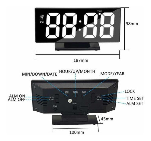 LED Display Alarm Clock 5