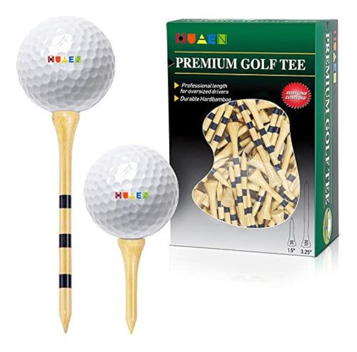 Huaen Golf Tees Bamboo Tees 150 Pack 3-1/4 Inch 0