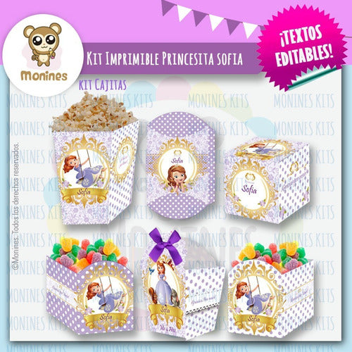 Princesa Sofia Kit Imprimible Cumpleaños Candy Texto Editabl 3