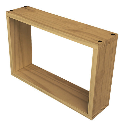 Sajo Modern Hanging Frame Shelf 38x25 Solid Wood 0