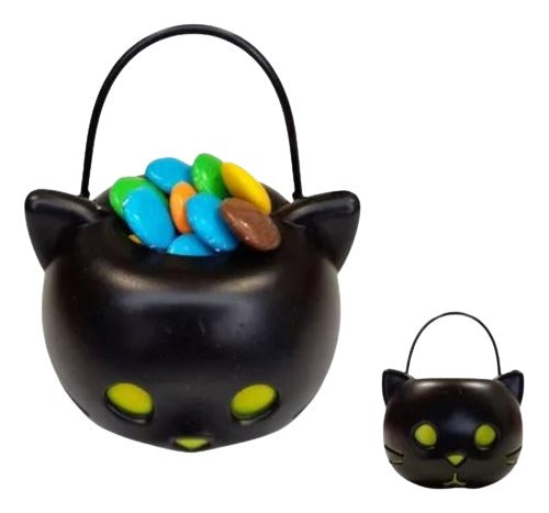 Party Store - Mini Balde Caramelera Gato Negro Halloween 0