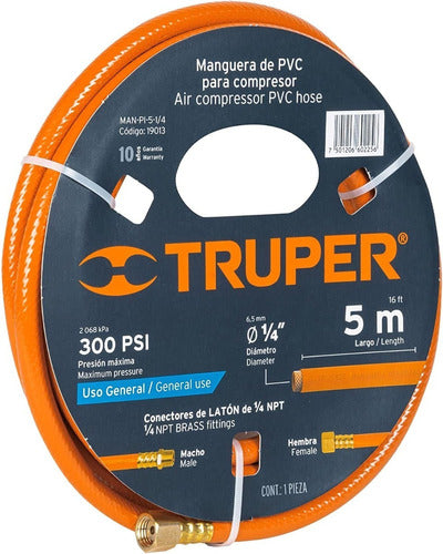 Truper Manguera Para Compresor 1/4'' 5 Metros Manpi5-1/4x 0