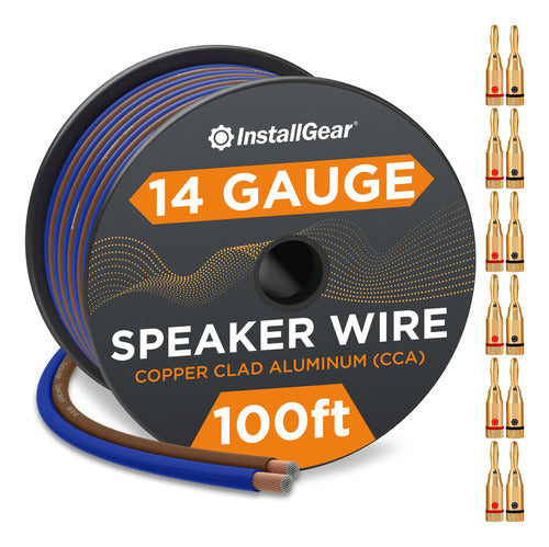 Installgear Cable De Altavoz De Calibre 14 Con Enchufes Tipo 0