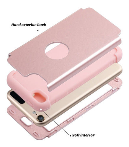 ULAK iPod Touch 7th Generation Case, iPod Touch 6 Case, Heavy Duty Shockproof Protective Case - Rose Gold 2