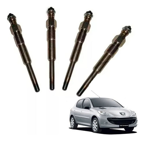 Peugeot 207 DW8 Glow Plug Set 0