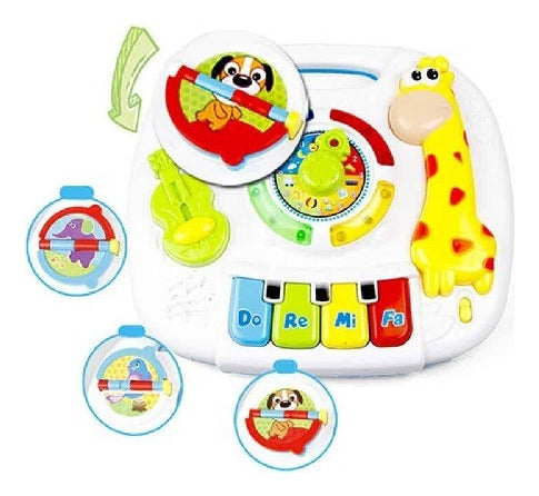 Interactive Infant Educational Toy - Lights Sounds Animals 2-in-1 Crib Mobile Activity Table 2