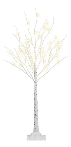 Lightshare - Árbol De Abedul Iluminado, Blanco 0