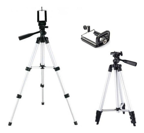 GENÉRICA Tripod Aluminum Folding + Mobile Phone Adapter Free Shipping 2