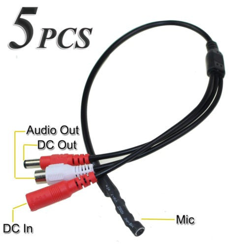 Pack 5 Alta DC Sensible Micrófono De Audio Mic Mini Cámara D 0