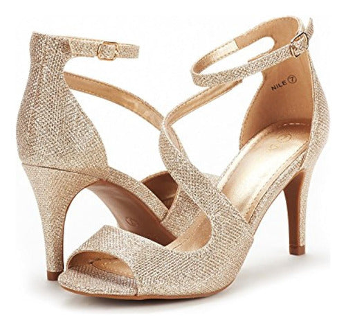 Dream Pairs Nile Gold Glitter Fashion Stilettos for Women 1