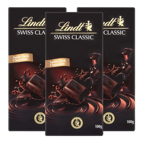 Lindt Swiss Classic Dark Chocolate 100g x3 Bitter 0
