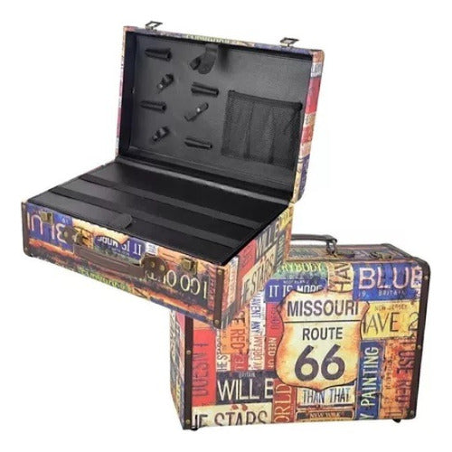 Teknikstyle Vintage Route 66 Professional Barber Case 0