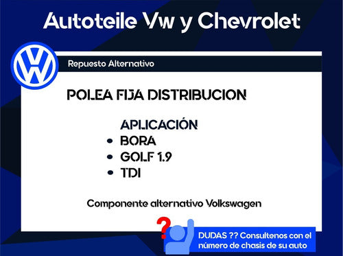 SKF Fixed Pulley Distribution VW Bora Golf 1.9 TDI 1