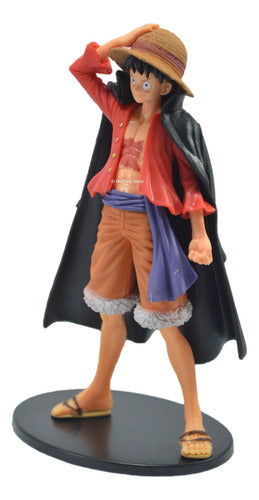 Generic Figura Muñeco Gashapone One Piece Luffy Con Capa Parado 2