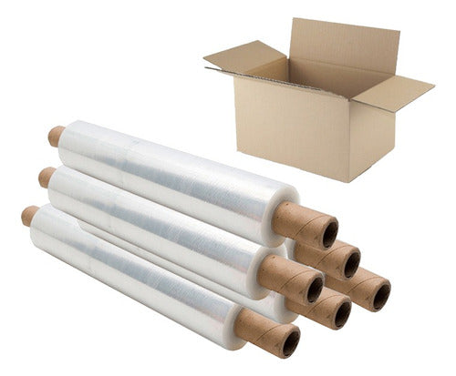 STEC Generic Box of 6 Rolls Crystal Stretch Film 50cm Reinforced 0