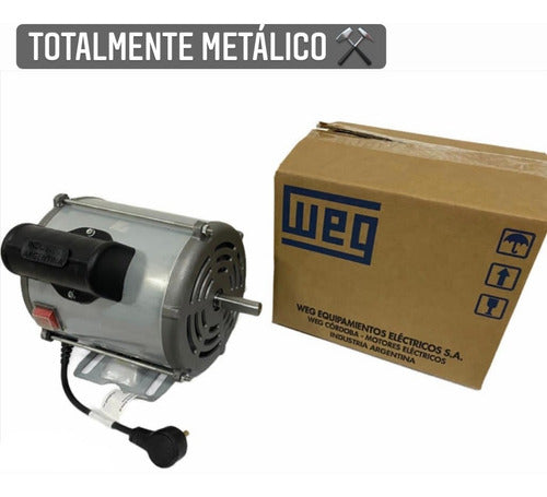 Motor Weg 1hp Para Hormigonera Trompito + Polea + Correa A32 6