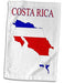 3dRose Exotic Map of Costa Rica 3D Rose Image in Color 0