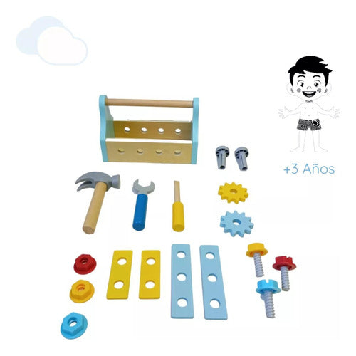 Tooky Toy Wooden Educational Tool Set 35257 7