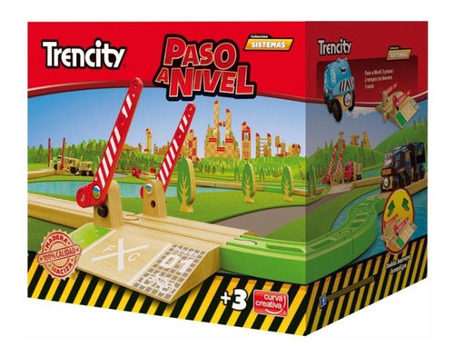 Trencity Wooden Train Level Crossing Set - 3 Pieces 4